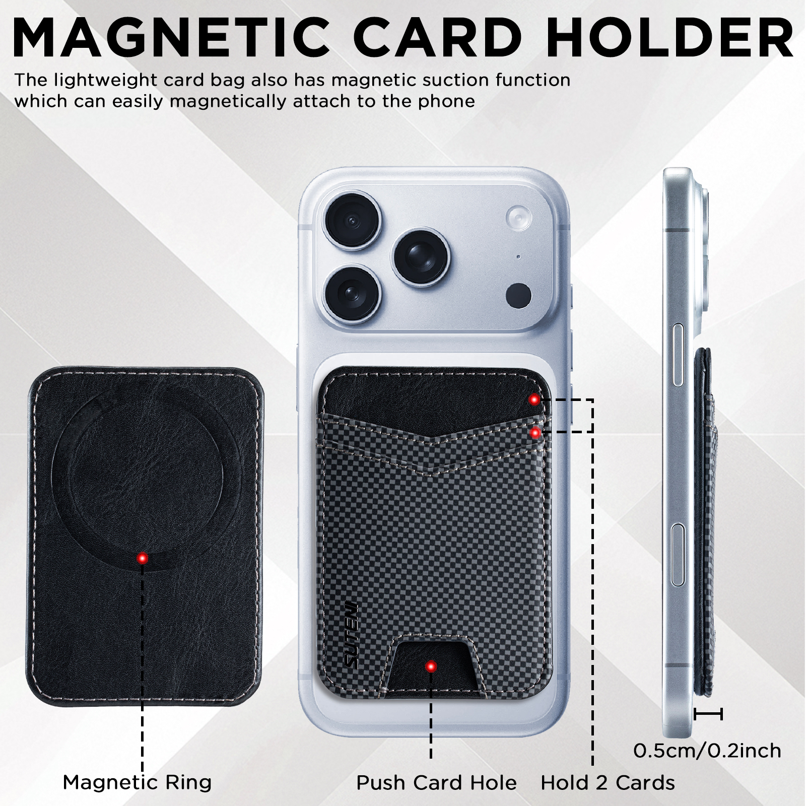 Smartwatch Universal - Magnetic Card Holder For Magsafe Universal