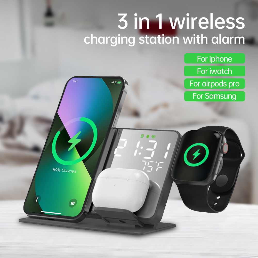 Wireless Charger Watch - 3 in 1 Wireless Charger For