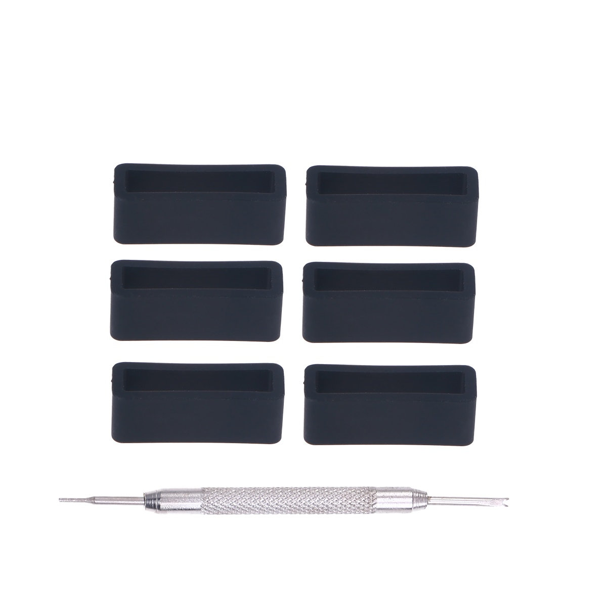 Silicone Band Replacement - 6Pcs Black Silicone Watch Band Strap