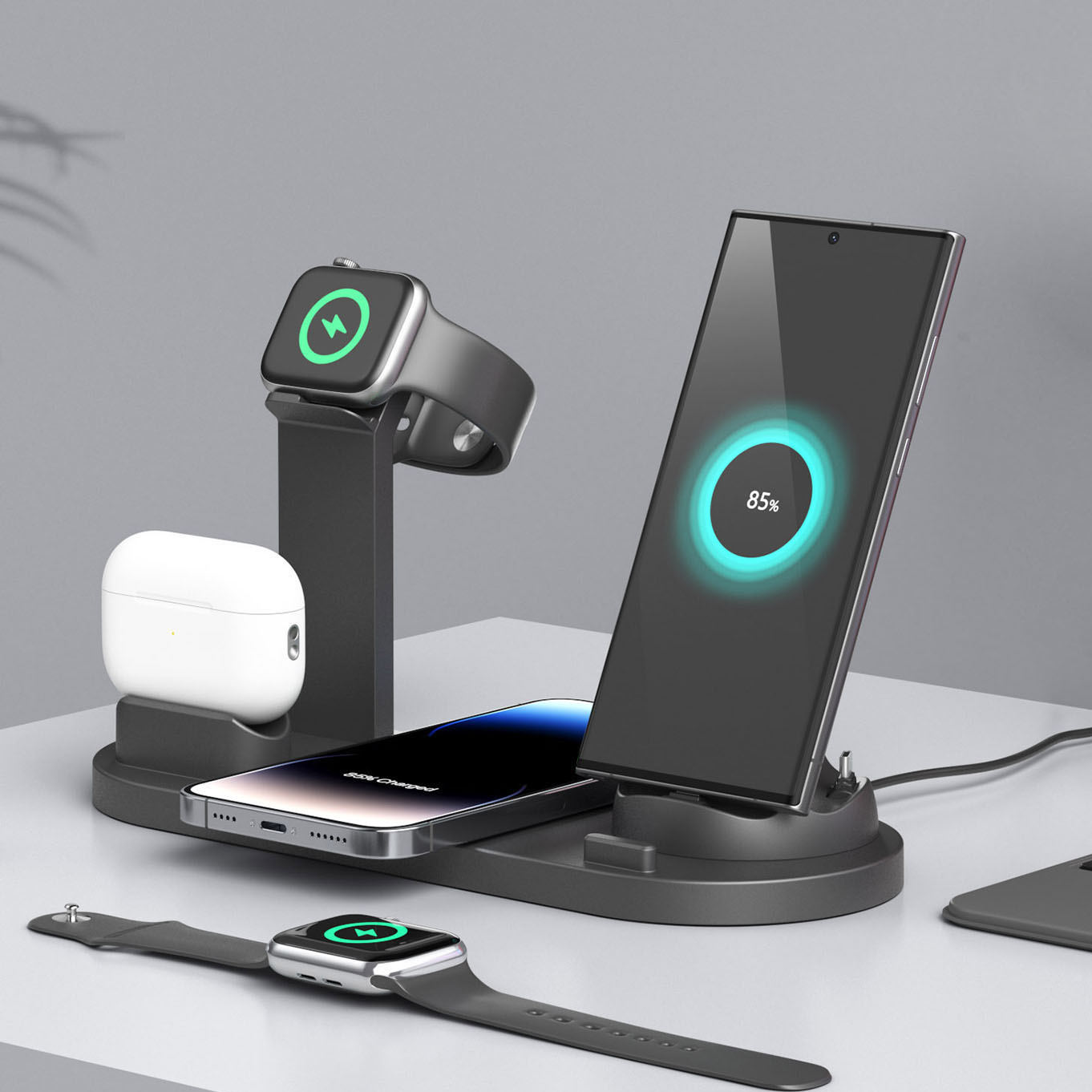 Wireless Charger Watch - 7 in 1 Wireless Chargers Stand
