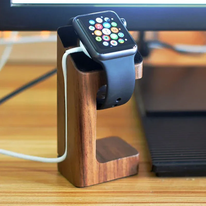 Wooden Apple Watch Charger Sta - Apple Smartwatch Accessories のレビューと価格