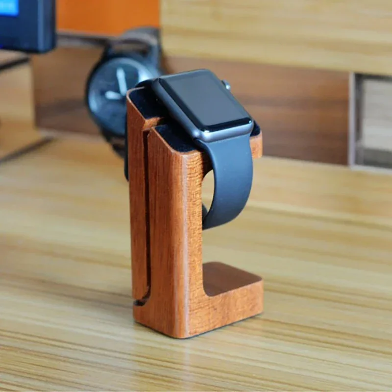 Wooden Apple Watch Charger Sta - Apple Smartwatch Accessories のレビューと価格