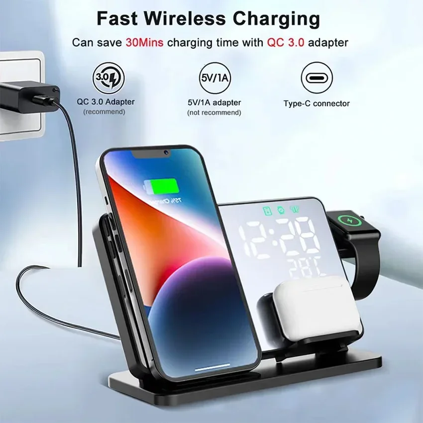 Wireless Charger Alarm Clock S - Wireless Charger Watch のレビューと価格