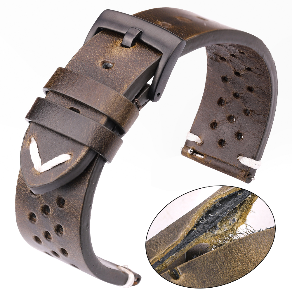 Breathable Genuine Leather Qui - Nylon Nato Strap のレビューと価格