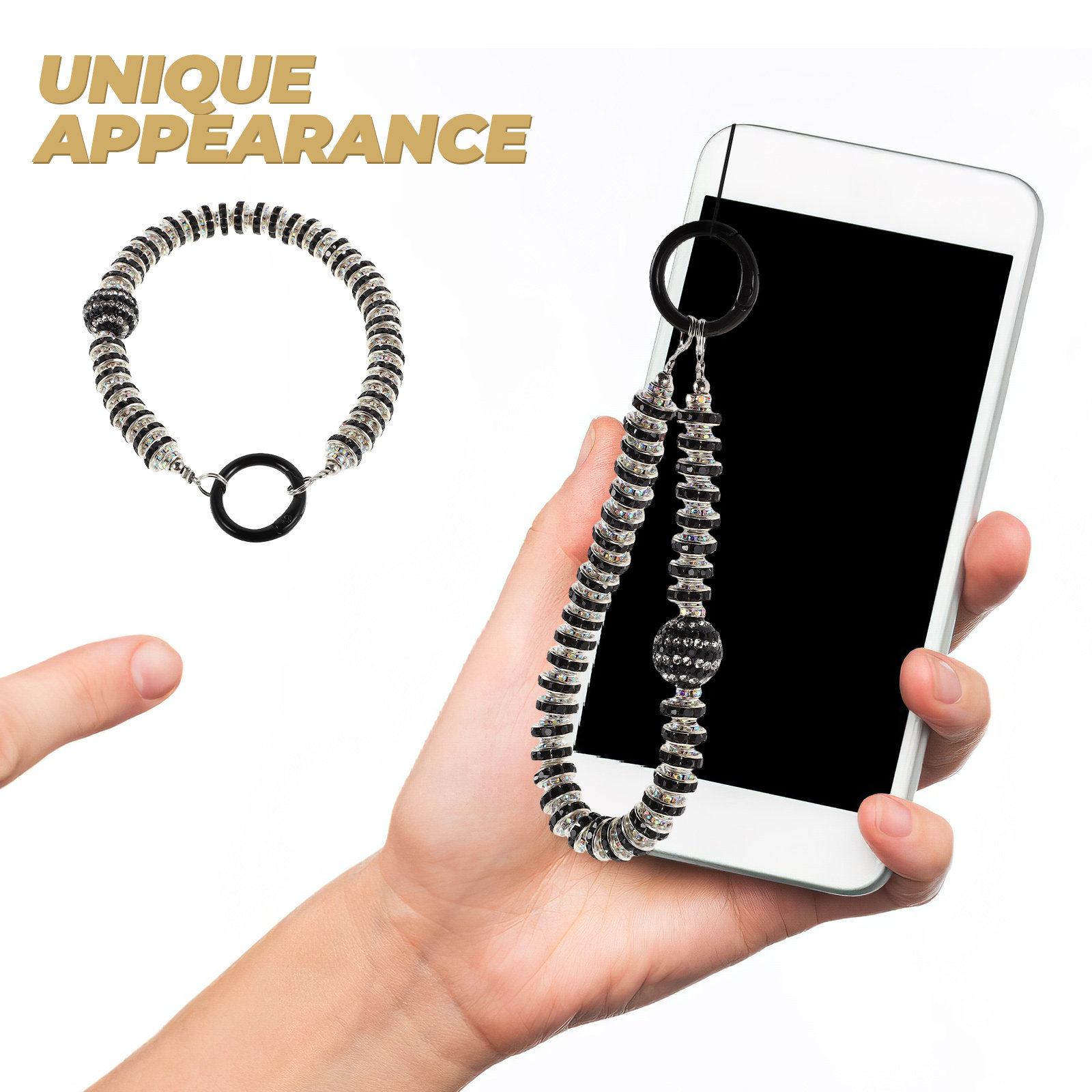Phone Chain Beaded Wrist Strap - Ceramic Link Bracelet のレビューと価格