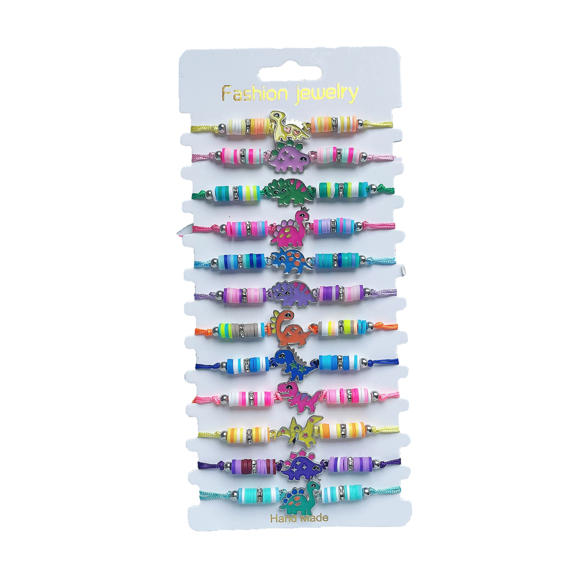 12Pcs Bohemian Style Colorful  - Ceramic Link Bracelet のレビューと価格