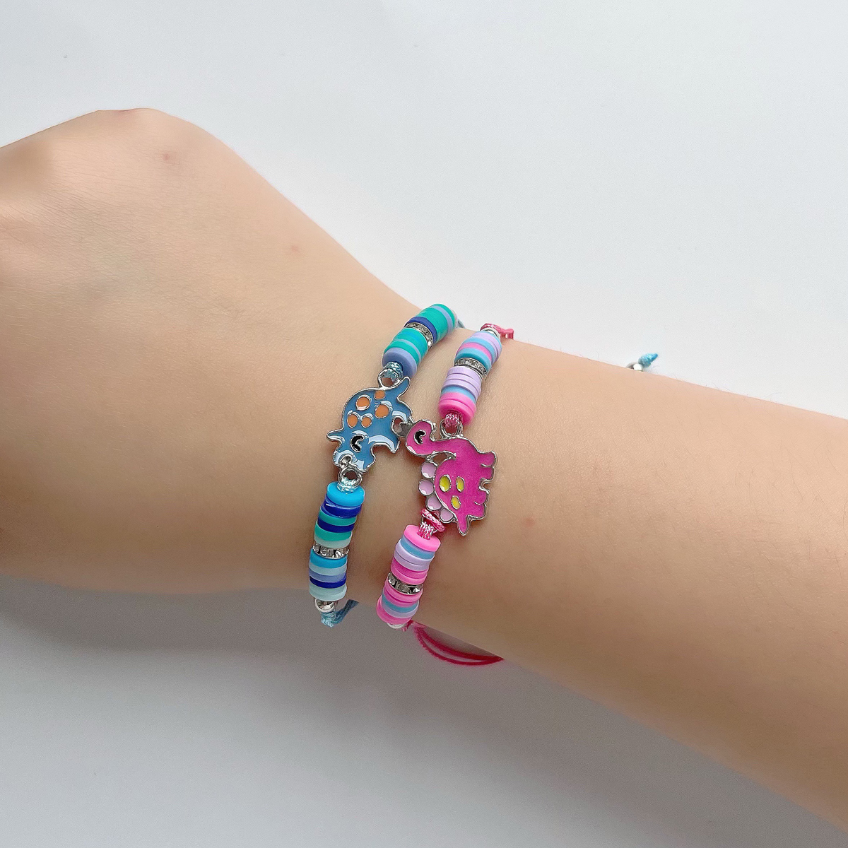 12Pcs Bohemian Style Colorful  - Ceramic Link Bracelet のレビューと価格