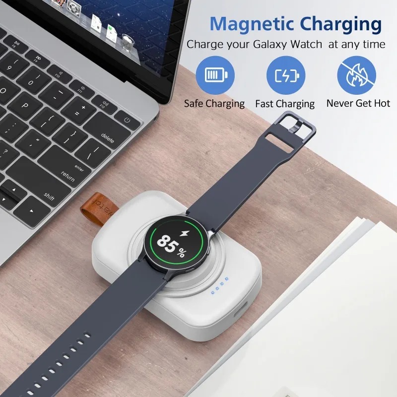 Portable 1800mAh Magnetic Wire - Wireless Charger Watch のレビューと価格