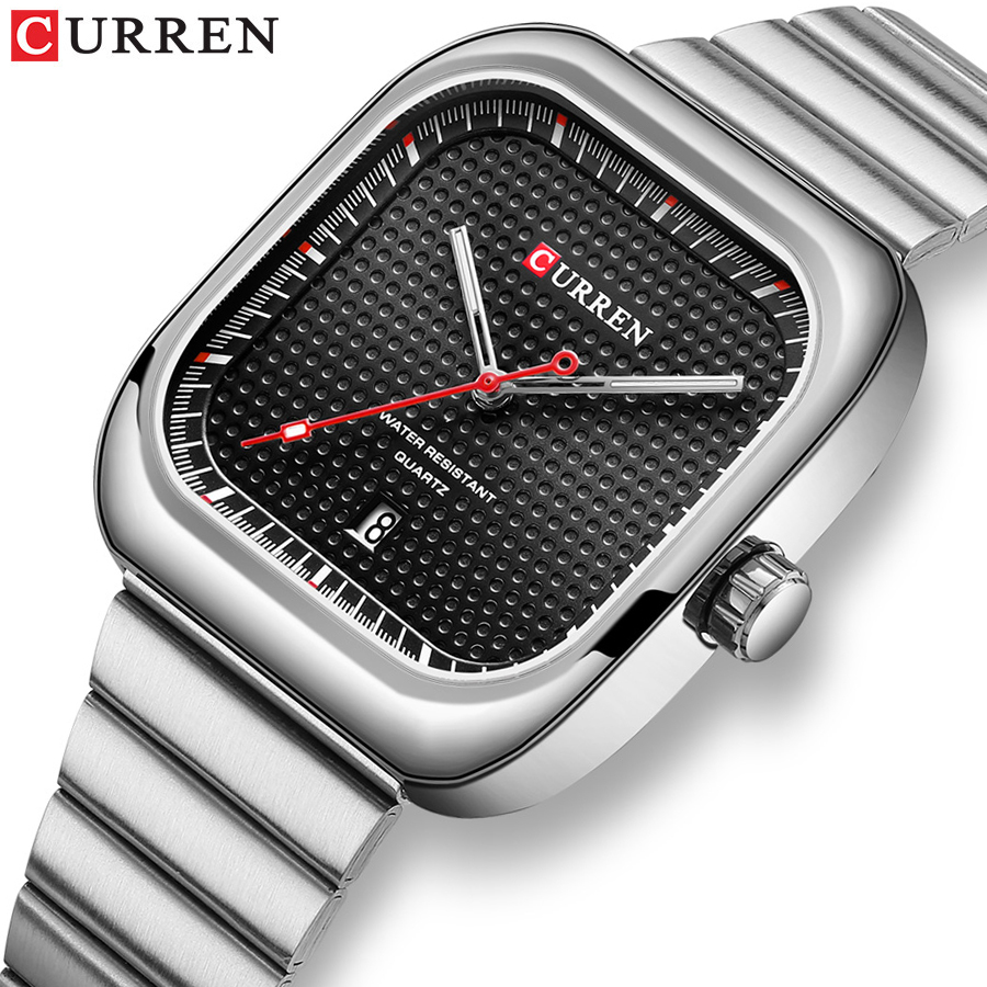 CURREN Fashion Square Men's Bu - Smartwatch Guess のレビューと価格