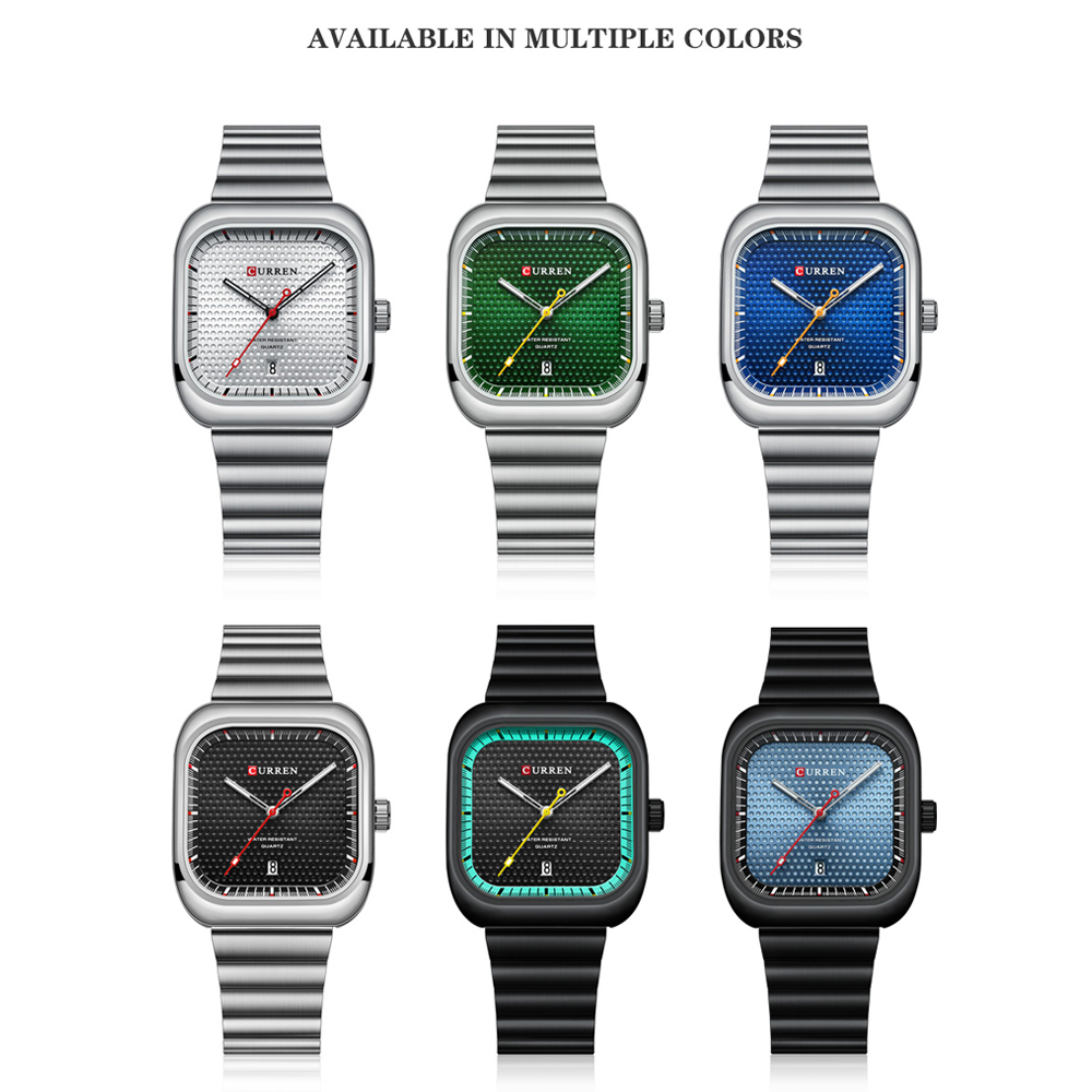 CURREN Fashion Square Men's Bu - Smartwatch Guess のレビューと価格