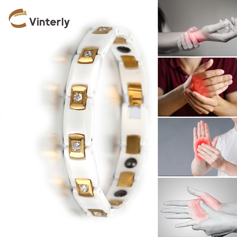 Vinterly Bracelets for Women C - Ceramic Link Bracelet のレビューと価格