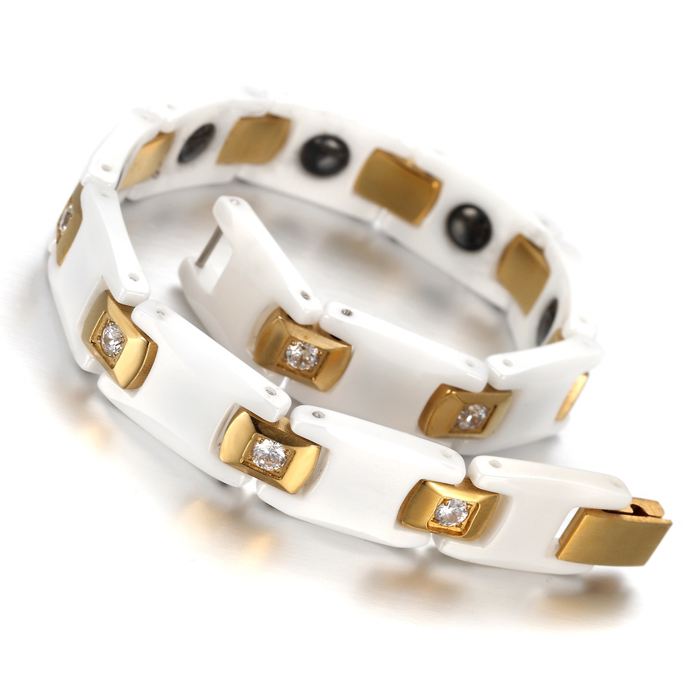 Vinterly Bracelets for Women C - Ceramic Link Bracelet のレビューと価格