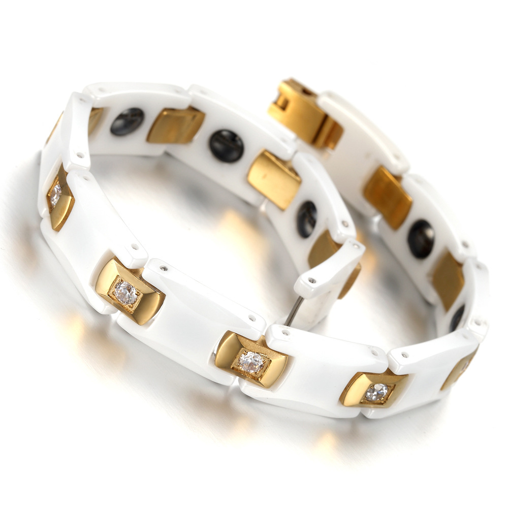Vinterly Bracelets for Women C - Ceramic Link Bracelet のレビューと価格