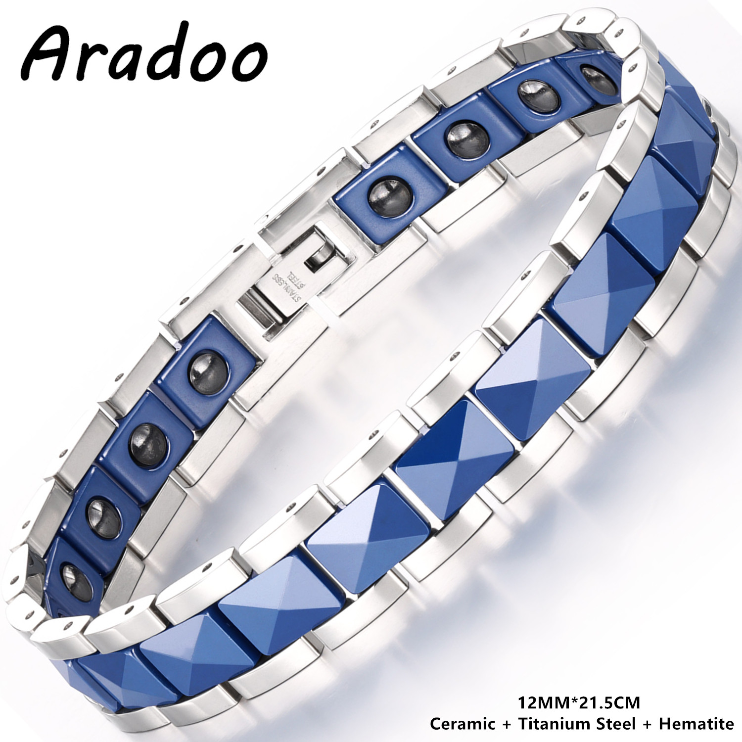 ARADOO Premium Ceramic Titaniu - Ceramic Link Bracelet のレビューと価格