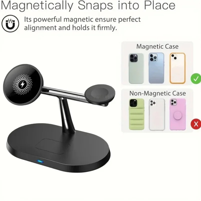 3-IN-1 Magnetic Wireless Charg - Wireless Charger Watch のレビューと価格