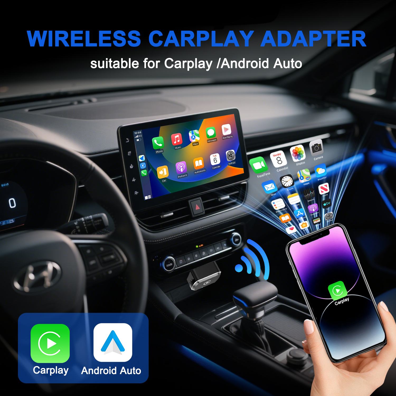 CarPlay Android Auto Wireless  - Smartwatch Universal のレビューと価格