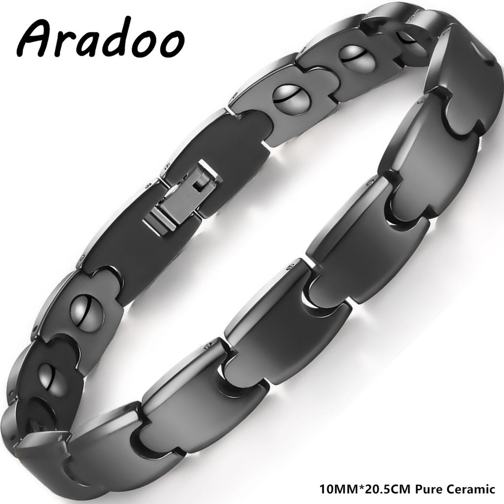 Aradoo Premium Ceramic Hematit - Ceramic Link Bracelet のレビューと価格