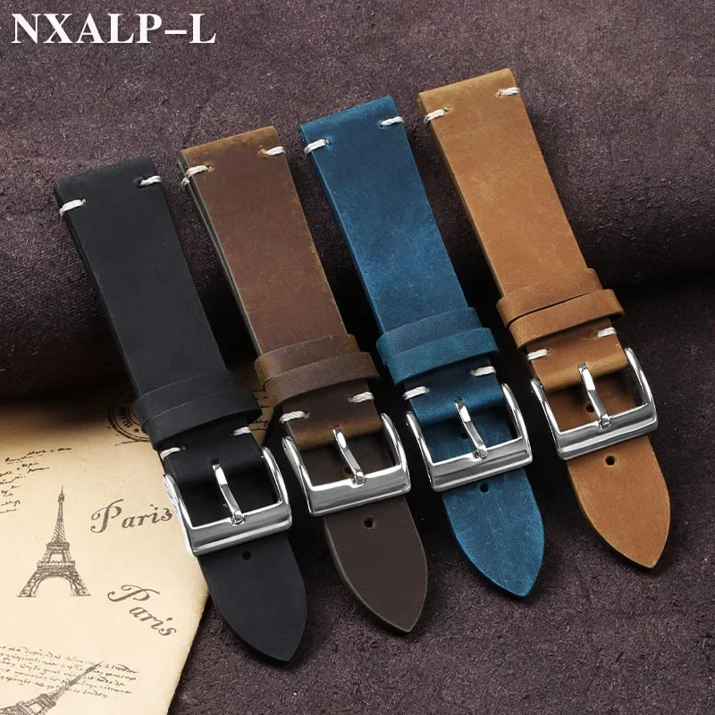 Vintage Oil Wax Leather Watch  - Nylon Nato Strap のレビューと価格
