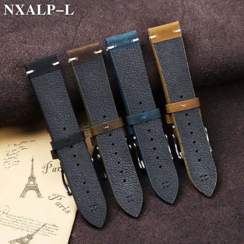 Vintage Oil Wax Leather Watch  - Nylon Nato Strap のレビューと価格