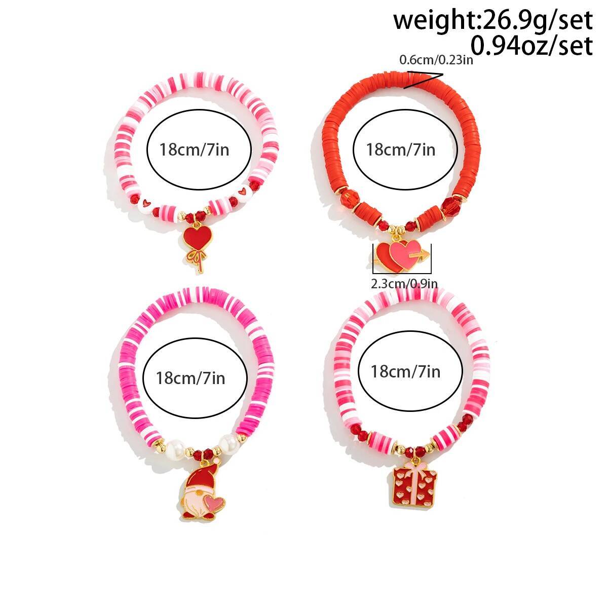 Salircon 4Pcs/Set Bohemia Soft - Ceramic Link Bracelet のレビューと価格