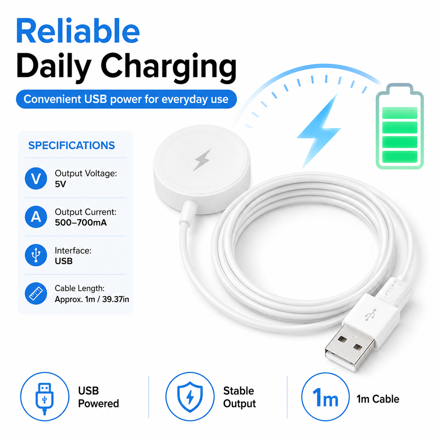 USB Watch Charger Adapter Smar - Fossil Smartwatch Accessories のレビューと価格
