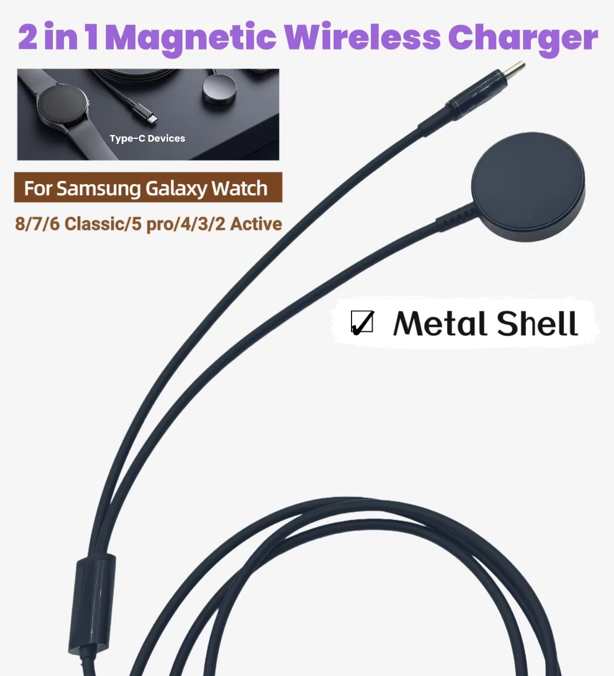 Type-C 2-in-1 Magnetic Wireles - Wireless Charger Watch のレビューと価格