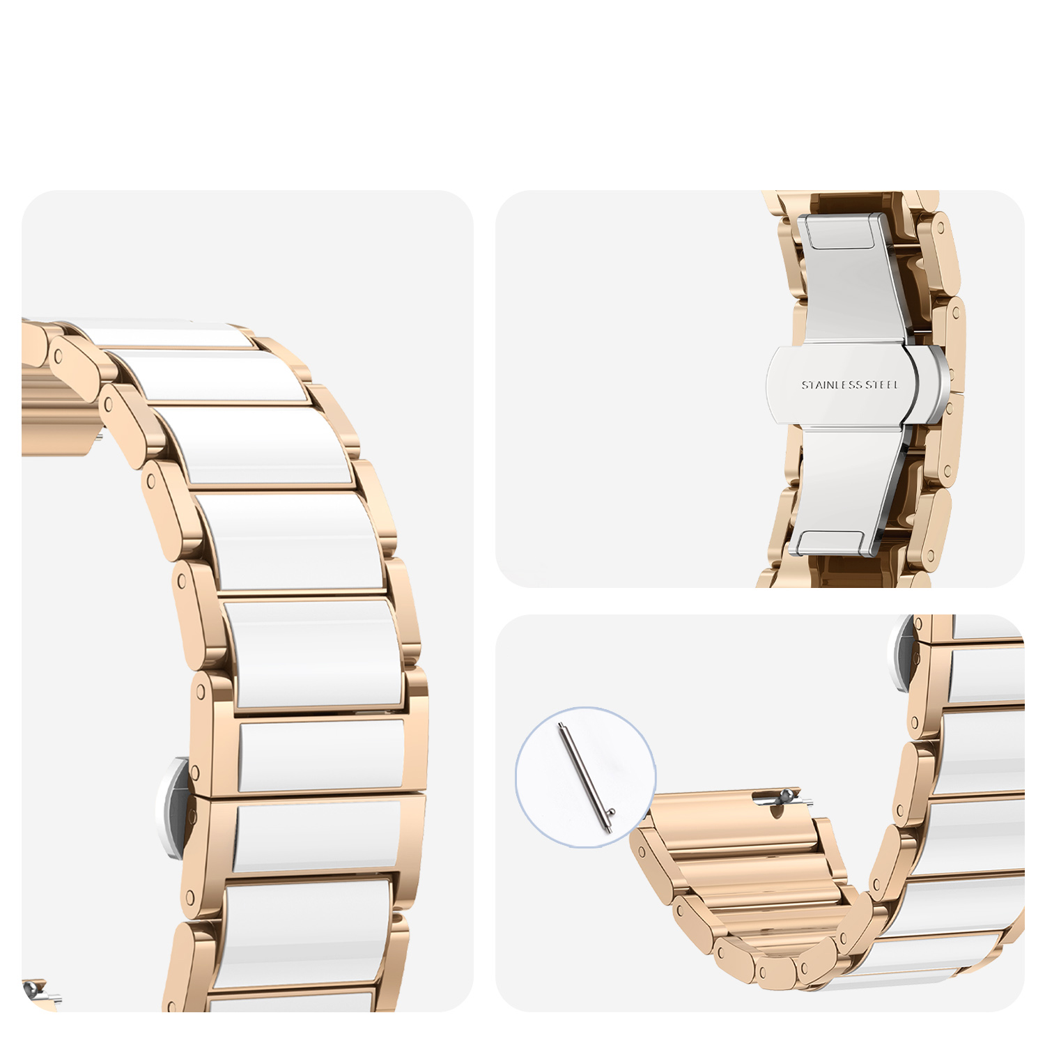 Ceramic-like Metal Strap For H - Ceramic Link Bracelet のレビューと価格