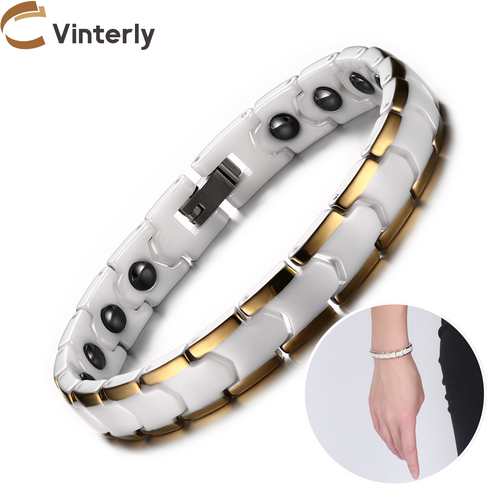 Vinterly Bracelets for Women A - Ceramic Link Bracelet のレビューと価格