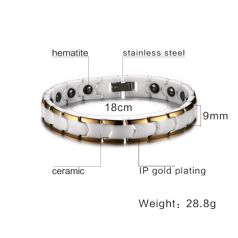 Vinterly Bracelets for Women A - Ceramic Link Bracelet のレビューと価格