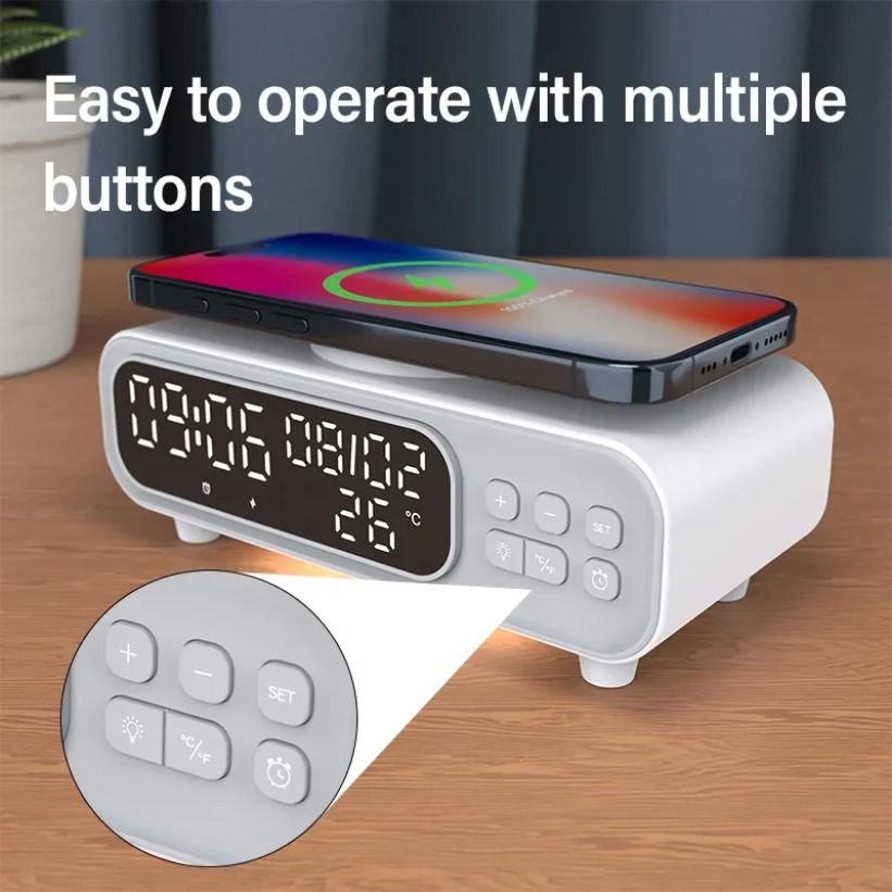15W Wireless Charger Time Alar - Wireless Charger Watch のレビューと価格