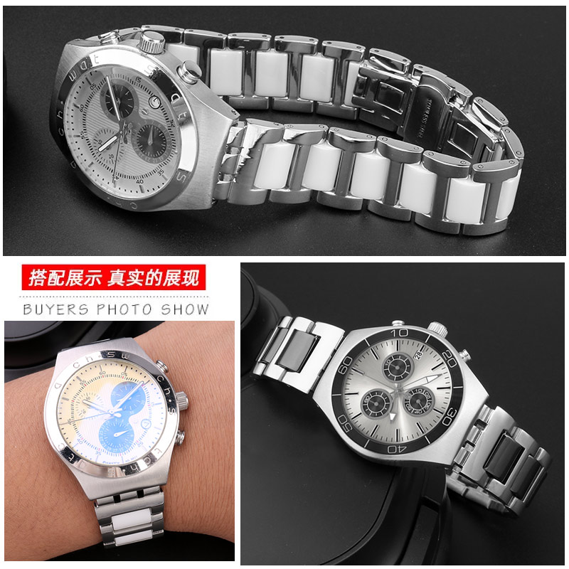 For Swatch Ceramic+ Stainless  - Ceramic Link Bracelet のレビューと価格