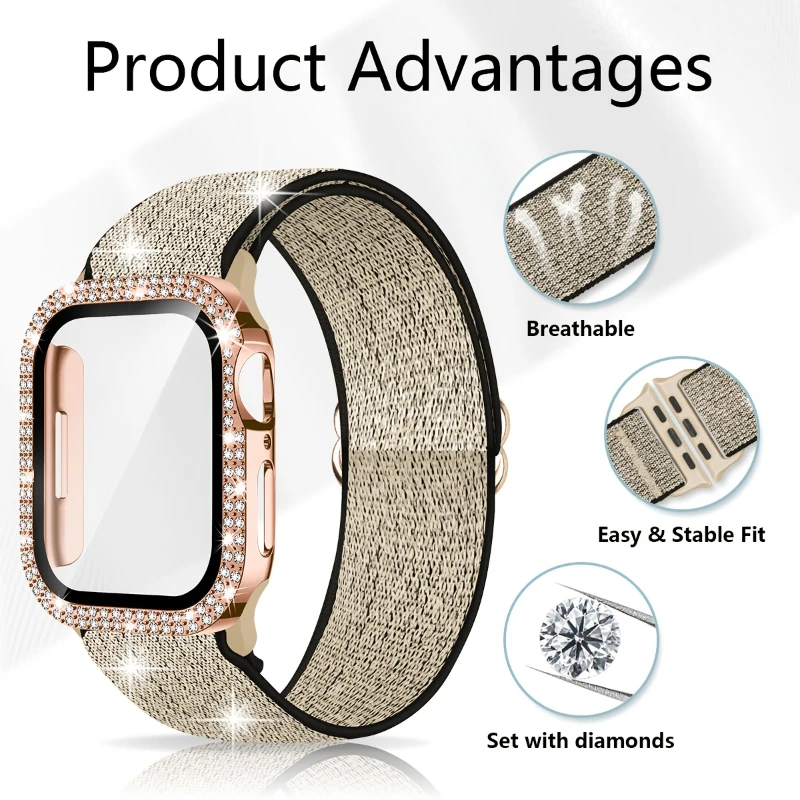 Band+Case for Apple Watch 45mm - Smartwatch Watch Accessories For Women のレビューと価格