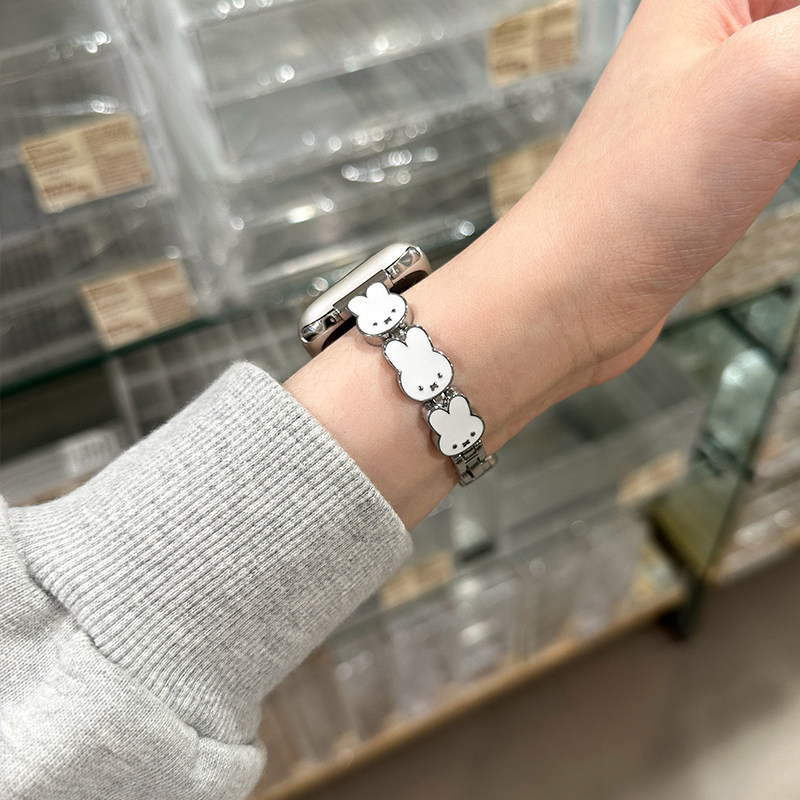 Miffy Rabbit Leather Watch Ban - Apple Smartwatch Accessories のレビューと価格