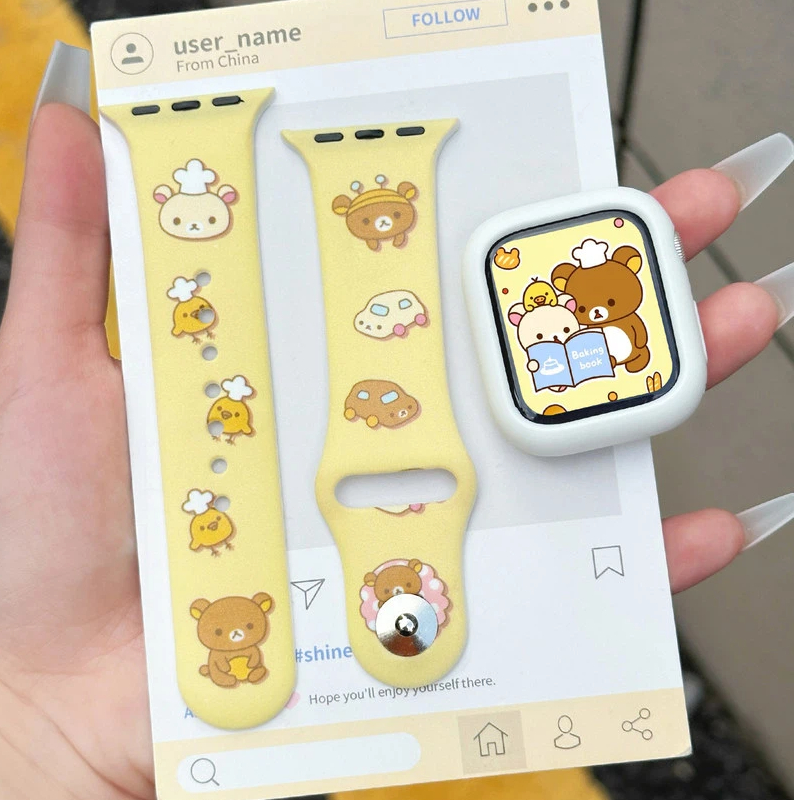 Cute Rilakkuma Print Silicone  - Silicone Band Replacement のレビューと価格