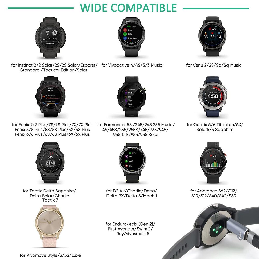 Type C/Micro USB/IOS Charging  - Garmin Smartwatch Accessories のレビューと価格