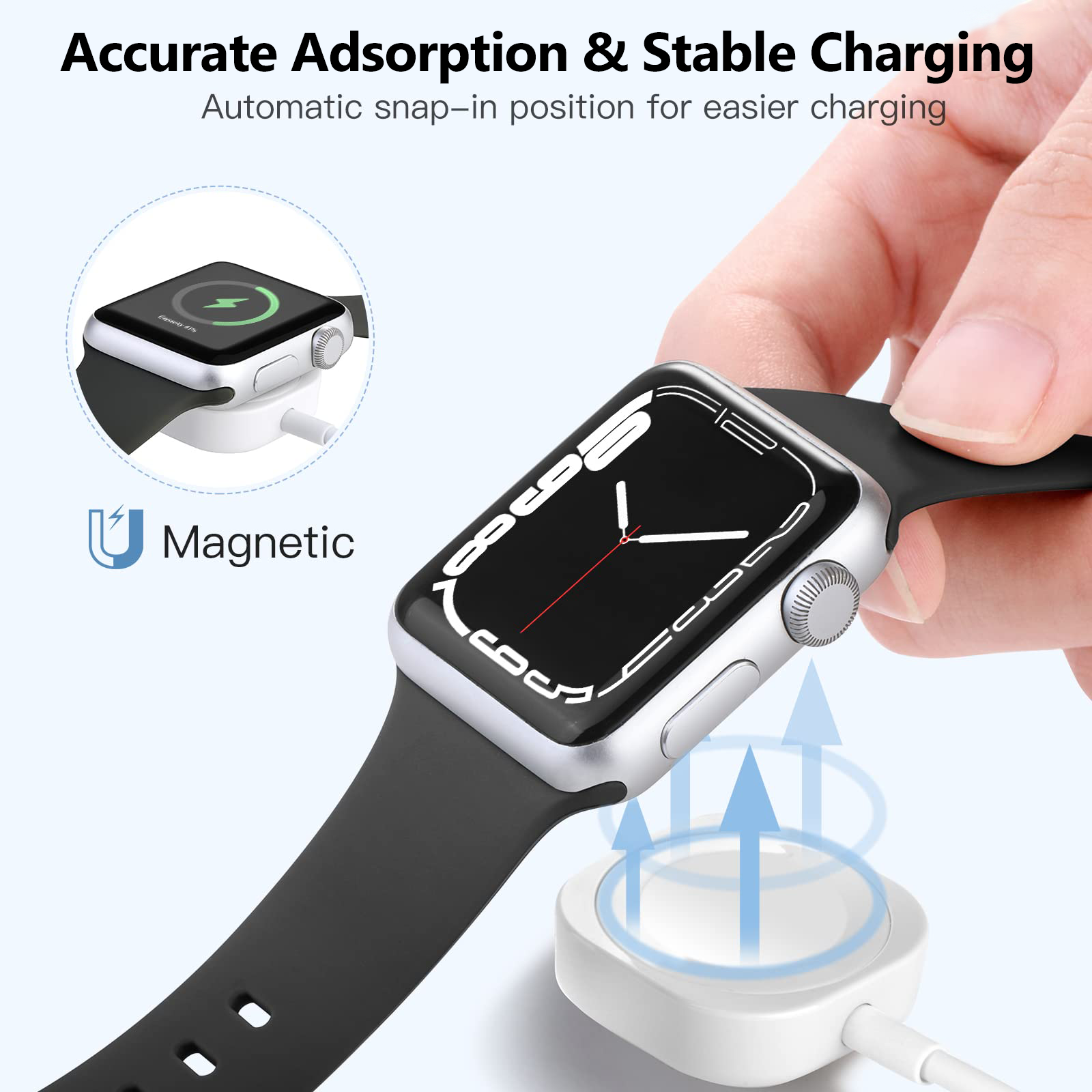 2 in 1 Magnetic Wireless USB A - Wireless Charger Watch のレビューと価格