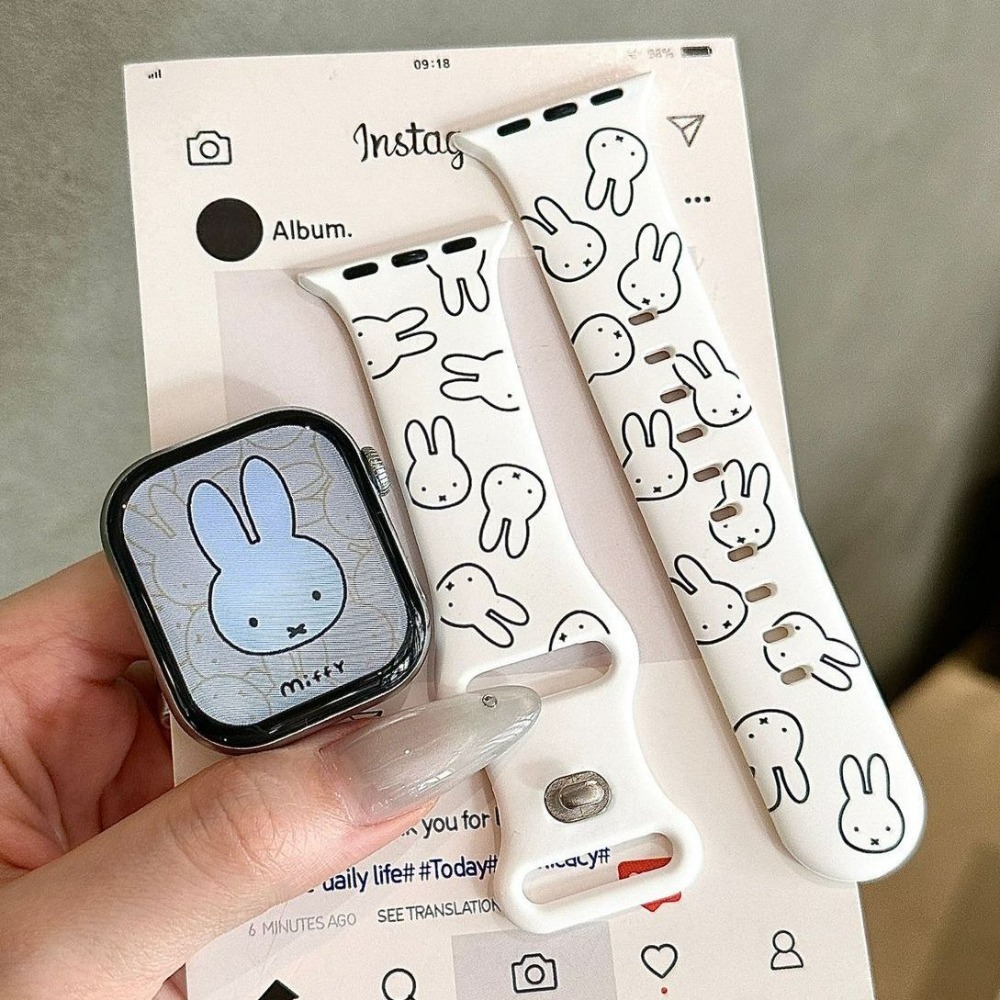Cute Miffy Rabbit Cartoon Watc - Apple Smartwatch Accessories のレビューと価格