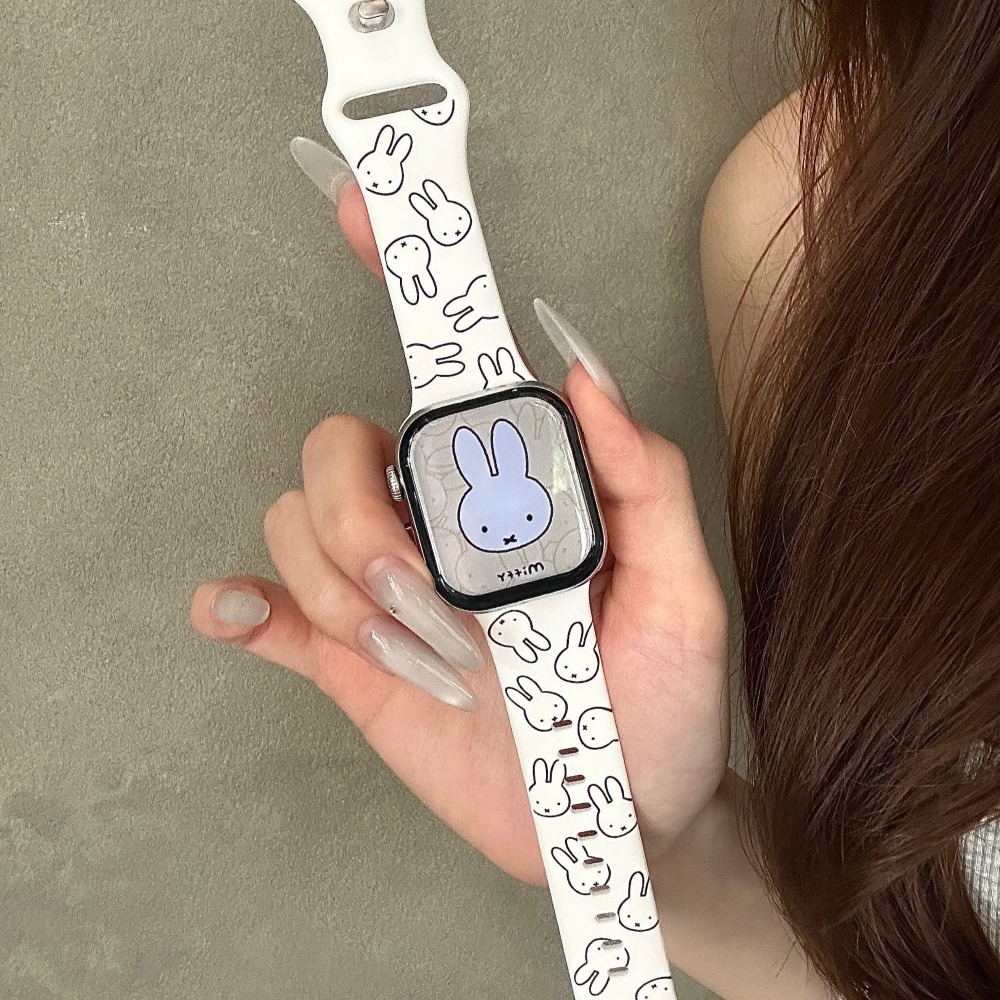 Cute Miffy Rabbit Cartoon Watc - Apple Smartwatch Accessories のレビューと価格