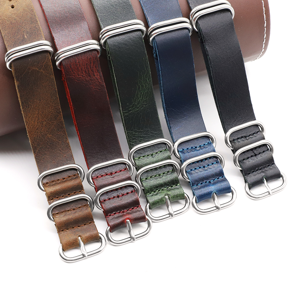 Genuine Leather Watch Band 18m - Nylon Nato Strap のレビューと価格