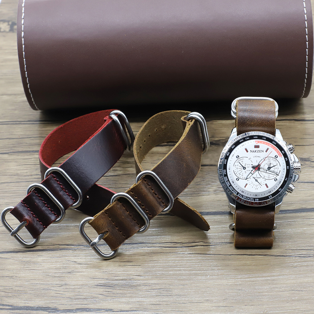 Genuine Leather Watch Band 18m - Nylon Nato Strap のレビューと価格