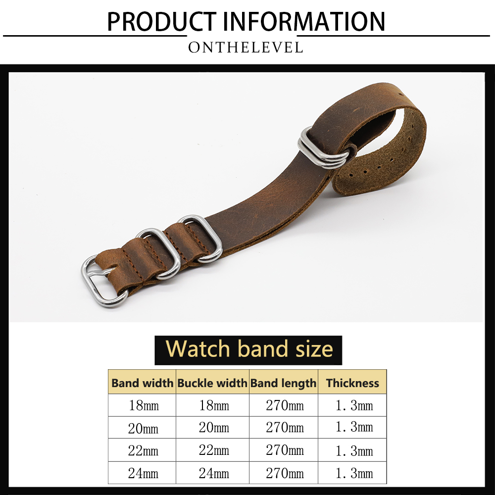 Genuine Leather Watch Band 18m - Nylon Nato Strap のレビューと価格