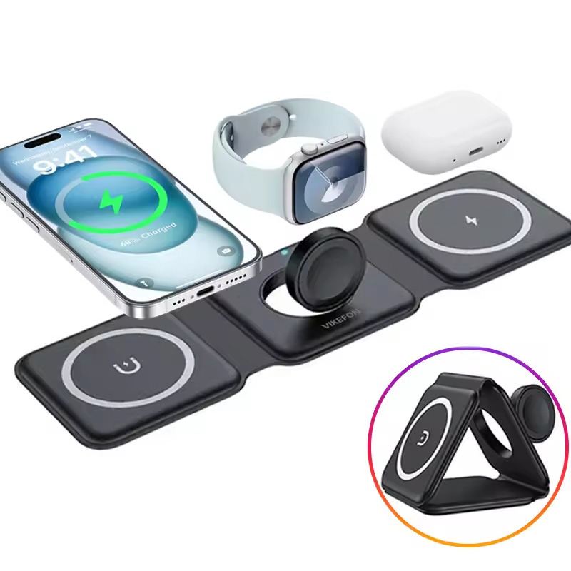3-in-1 Magnetic Folding Wirele - Wireless Charger Watch のレビューと価格