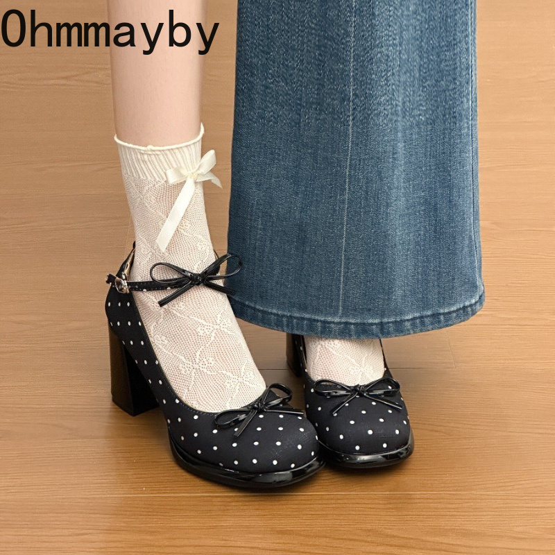 Platform Thick Heel Women Mary - Leather Classic Strap のレビューと価格