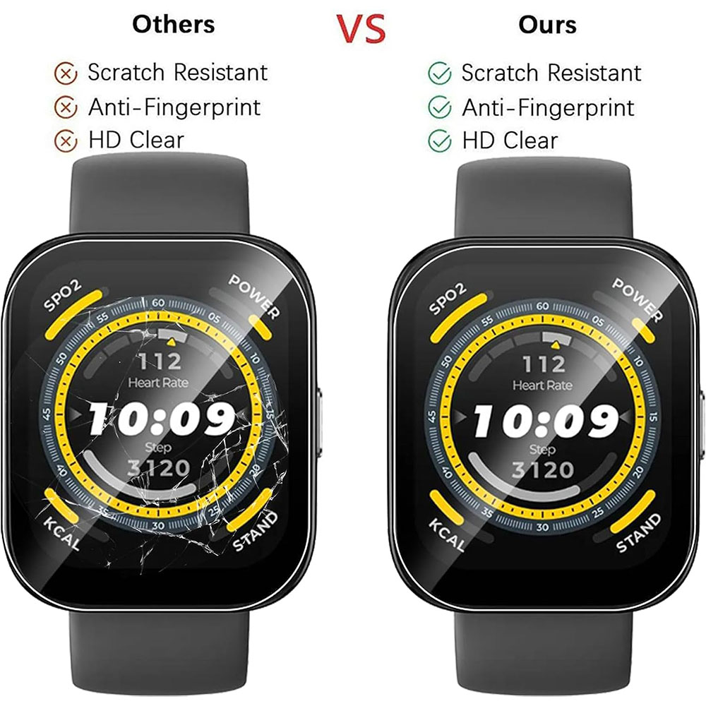 3PCS Clear HD Film Screen Prot - Amazfit Smartwatch Accessories のレビューと価格