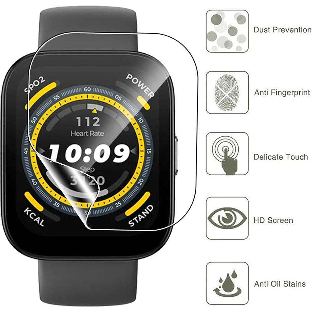 3PCS Clear HD Film Screen Prot - Amazfit Smartwatch Accessories のレビューと価格