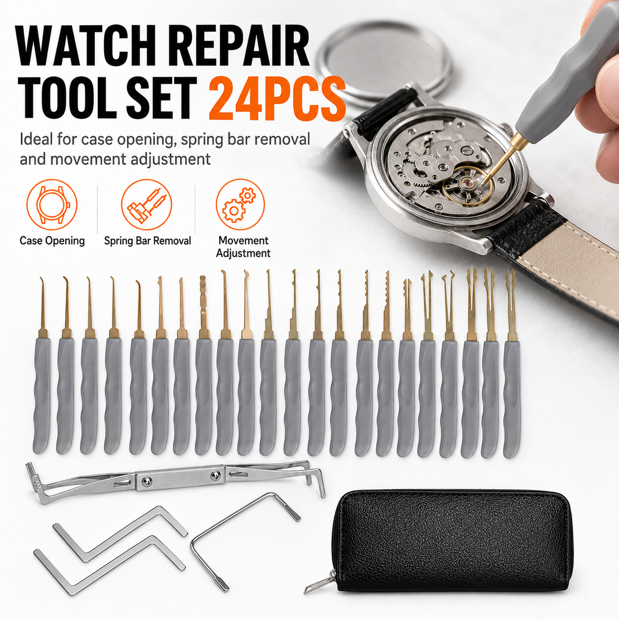 24PCS Professional Watchmaker  - Tool Kit Strap Change のレビューと価格