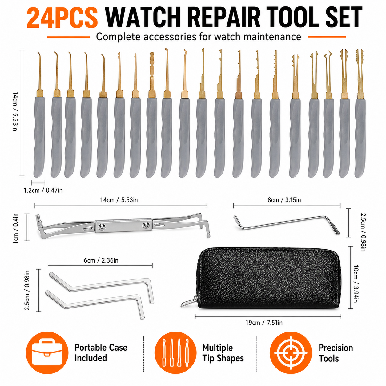 24PCS Professional Watchmaker  - Tool Kit Strap Change のレビューと価格