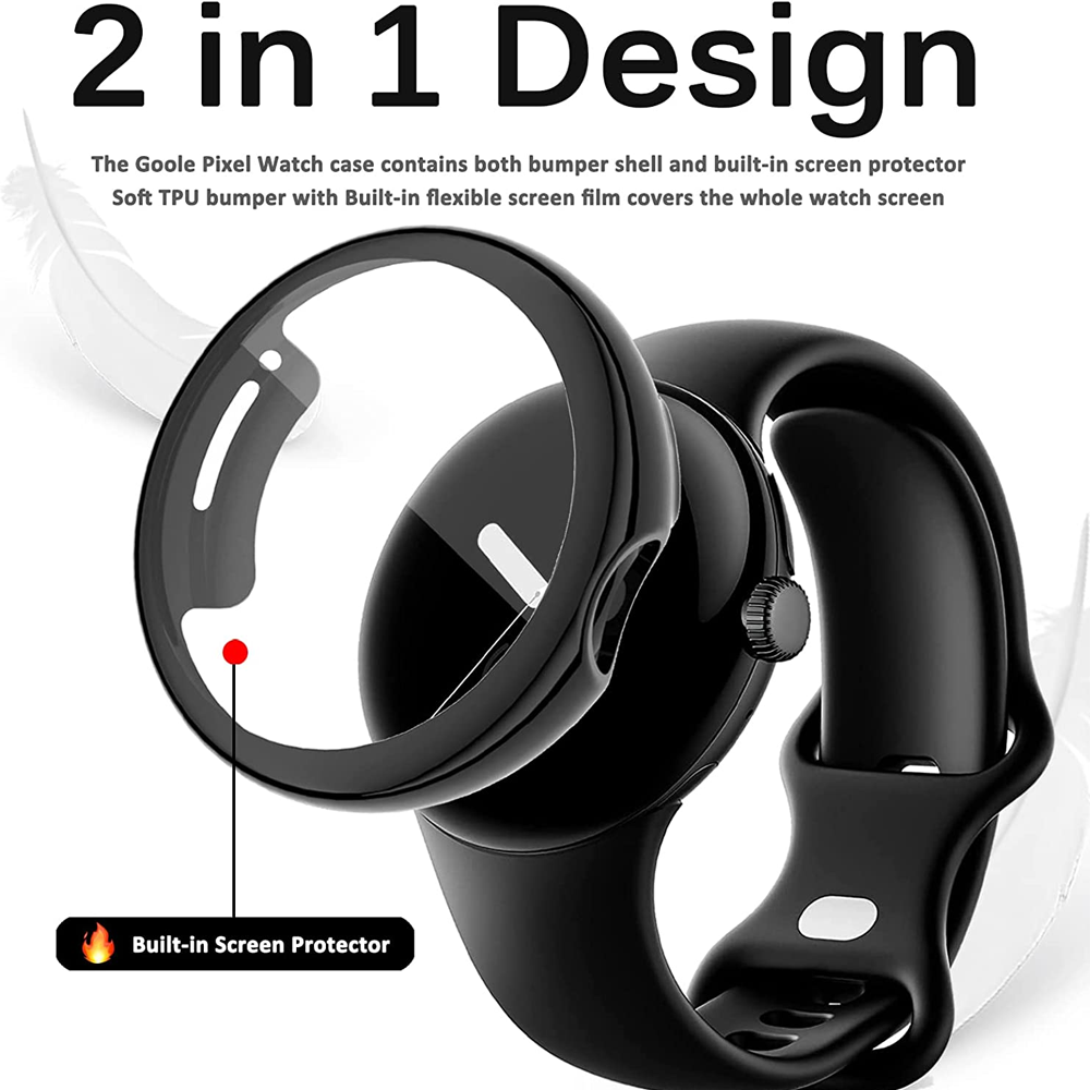 Tempered Glass+Cover For Googl - Smartwatch Band Accessories のレビューと価格