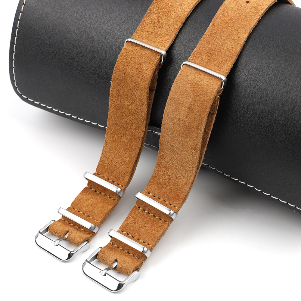 Soft Retro Suede Genuine Leath - Nylon Nato Strap のレビューと価格