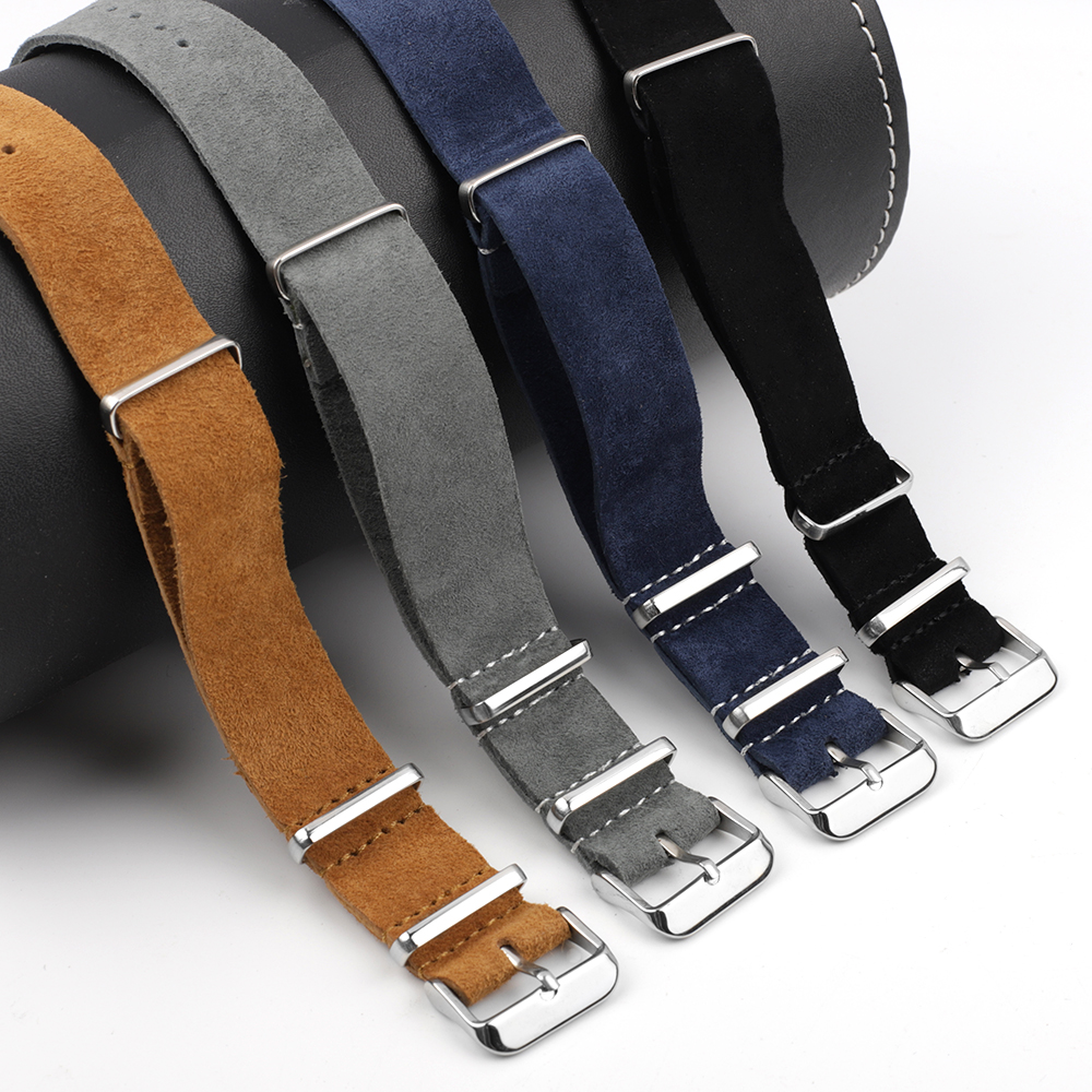 Soft Retro Suede Genuine Leath - Nylon Nato Strap のレビューと価格